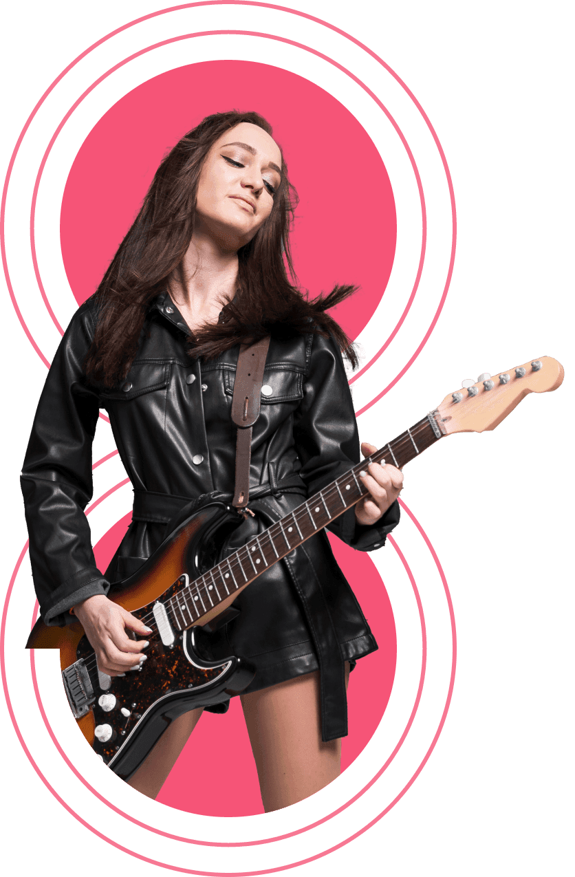 Girl playing guitar